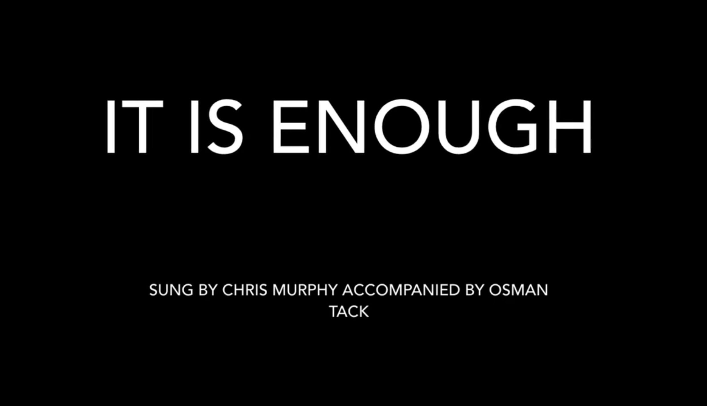 a title card with a link to a video of Chris Murphy singing Aprite un po' quegl' occhi by Mozart accompanied by Osman Tack